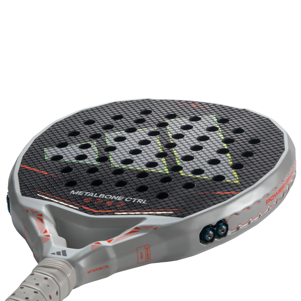 Adidas Metalbone CTRL 2026 Padel Racket with black and red design, featuring a lightweight frame and textured surface for enhanced control.