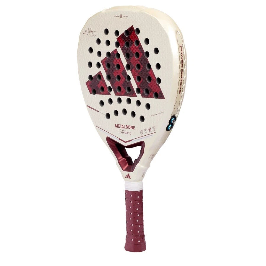 Adidas Metalbone Reserve Limited Edition 2026 Ale Galán padel racket displayed with detailed frame and grip, black and silver design