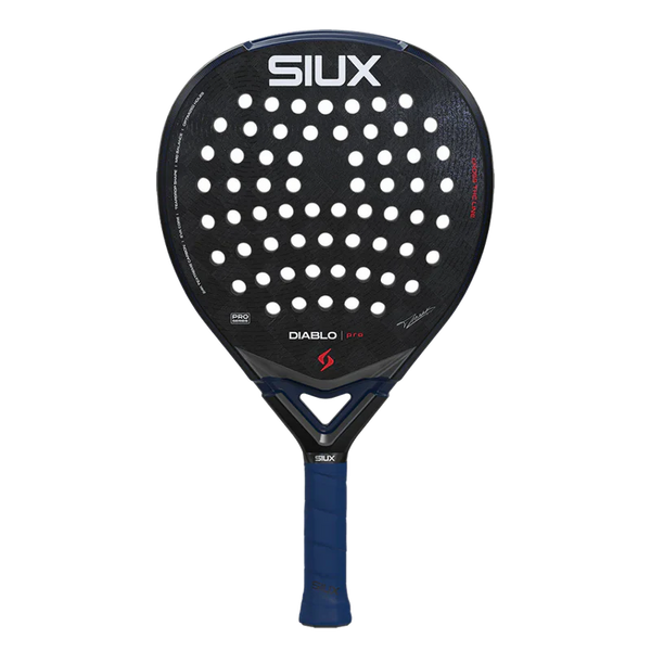 Siux Diablo Pro 2026 Night Blue padel racket with sleek blue design and ergonomic handle, ideal for advanced players