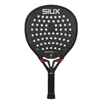 Siux Electra Pro 2026 Shadow Red padel racket with red and black design, featuring a lightweight frame and ergonomic grip.